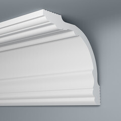 Плинтус потолочный из пенополистирола 140х140х2000 мм Плинтэкс Q 140/140 - фото 1
