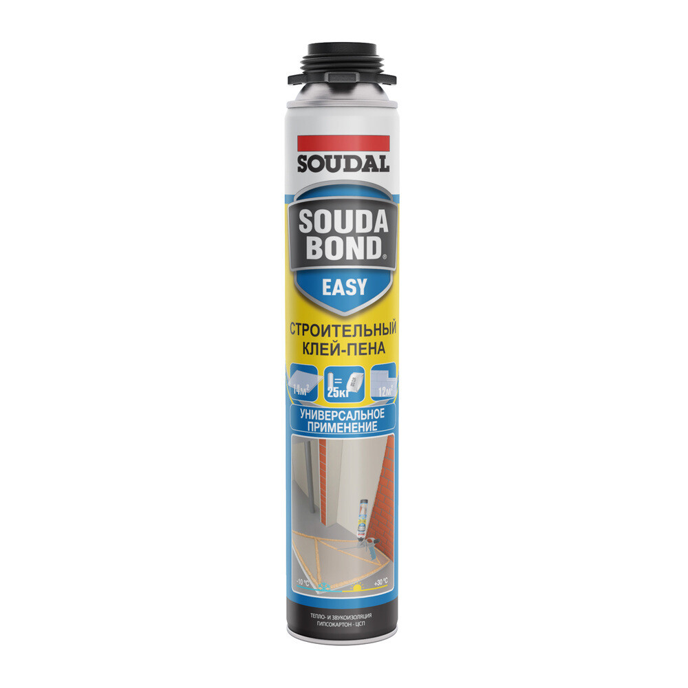 

Клей для гипсокартона профессиональный Soudal Soudabond Easy 750 мл, Оранжевый