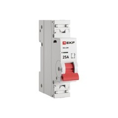 Изображение товара Выключатель нагрузки EKF PROxima ВН-63N 1P 25А 230 В на DIN-рейку (S63125)