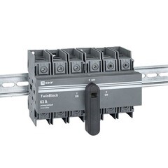 Выключатель-разъединитель EKF TwinBlock 3P 63А 400-690 В на монтажную плату (tb-s-63-3p-rev) - фото 2