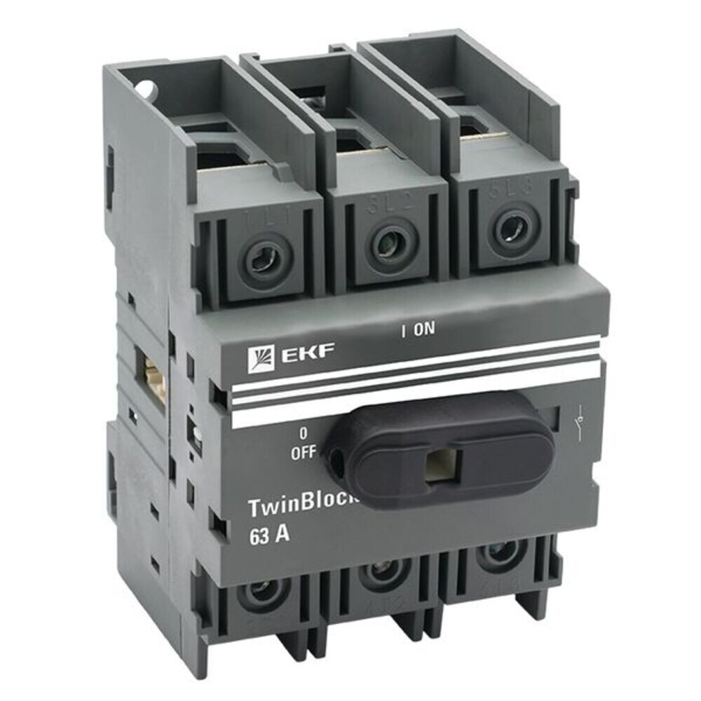 

Выключатель-разъединитель EKF TwinBlock 3P 63А 400-690 В на монтажную плату (tb-63-3p-f)