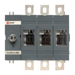 Выключатель-разъединитель EKF TwinBlock 3P 200А 400-690 В на монтажную плату (tb-s-200-3p) - фото 2