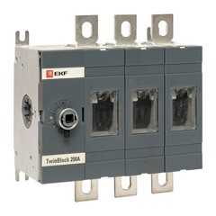 Изображение товара Выключатель-разъединитель EKF TwinBlock 3P 200А 400-690 В на монтажную плату (tb-s-200-3p)