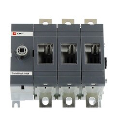 Выключатель-разъединитель EKF TwinBlock 3P 160А 400-690 В на монтажную плату (tb-s-160-3p) - фото 3