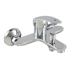 Смеситель для ванны Corsa Deco Wave L хром однорычажный c коротким изливом с лейкой (1010685) - фото 11