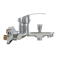 Смеситель для ванны Corsa Deco Wave L хром однорычажный c коротким изливом с лейкой (1010685) - фото 10