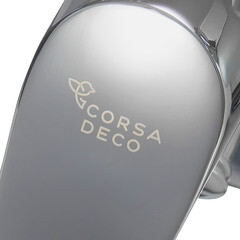 Смеситель для ванны Corsa Deco Wave L хром однорычажный c коротким изливом с лейкой (1010685) - фото 8