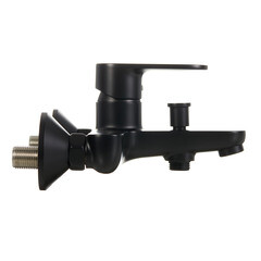 Смеситель для ванны Hansgrohe Vernis Blend черный однорычажный с коротким изливом без лейки (71440670) - фото 8