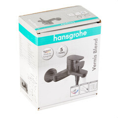 Смеситель для ванны Hansgrohe Vernis Blend черный однорычажный с коротким изливом без лейки (71440670) - фото 3