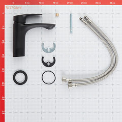 Смеситель для раковины Milardo Rora однорычажный черный (RORBL00M01) - фото 2