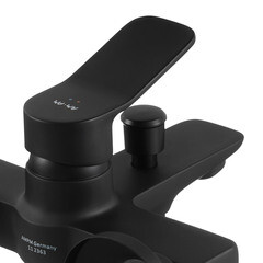 Смеситель для ванны AM.PM X-Joy черный однорычажный с коротким изливом без лейки (F85A10022) - фото 7