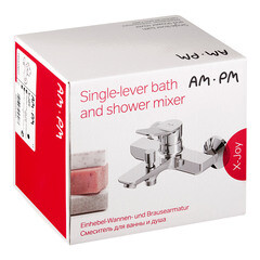 Смеситель для ванны AM.PM X-Joy черный однорычажный с коротким изливом без лейки (F85A10022) - фото 3