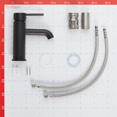 Смеситель для раковины Damixa Scandinavian Pure однорычажный черный (360210300) - фото 2