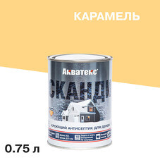 Антисептик Акватекс Сканди кроющий декоративный для дерева карамель 0,75 л