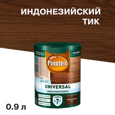 Антисептик Pinotex Universal 2 в 1 декоративный для дерева индонезийский тик 0,9 л
