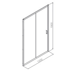 Душевая дверь Domani-Spa DoorCube стекло матовое 120х190 см профиль белый 5 мм раздвижная (DS04DCb120L0M00.W) - фото 6