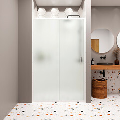 Душевая дверь Domani-Spa DoorCube стекло матовое 120х190 см профиль белый 5 мм раздвижная (DS04DCb120L0M00.W) - фото 8