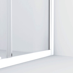 Душевая дверь Domani-Spa DoorCube стекло прозрачное 100х190 см профиль белый 5 мм раздвижная (DS04DCb100L0Cl00.W) - фото 3