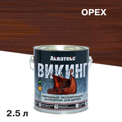 Антисептик Акватекс Викинг декоративный для дерева орех 2,5 л