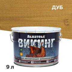 Изображение товара Антисептик Акватекс Викинг декоративный для дерева дуб 9 л