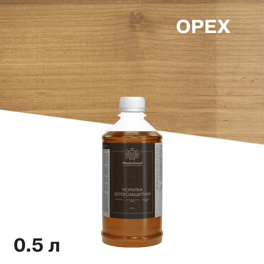 

Морилка MasterGood водная антисептическая орех 0,5 л, Коричневый