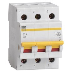 Выключатель нагрузки IEK Karat ВН-32 3P 63А 400 В на DIN-рейку (MNV10-3-063)