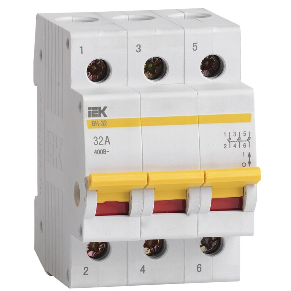 

Выключатель нагрузки IEK Karat ВН-32 3P 32А 400 В на DIN-рейку (MNV10-3-032)