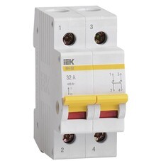 Выключатель нагрузки IEK Karat ВН-32 2P 32А 400 В на DIN-рейку (MNV10-2-032)