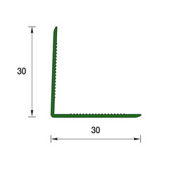 Уголок ПВХ 30х30х2700 мм глянцевый 002-0 светло-серый - фото 2