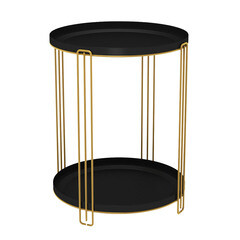Изображение товара Журнальный столик круглый золото/черный муар Sheffilton SHT-CT31