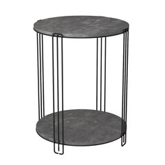 Изображение товара Журнальный столик круглый черный муар/мокрый асфальт Sheffilton SHT-CT33