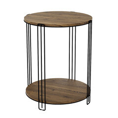 Изображение товара Журнальный столик круглый черный муар/светлый орех Sheffilton SHT-CT33