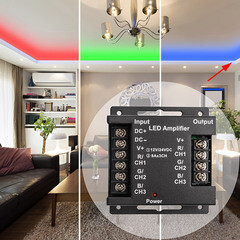 Усилитель контроллера RGB Apeyron (04-04) 288 Вт 12/24 В IP33 - фото 6