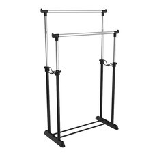 Вешалка напольная металлическая черный муар/хром лак Sheffilton SHT-WR4150