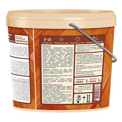 Лак акриловый паркетный Текс Bioteks полуматовый бесцветный 5 л - фото 2