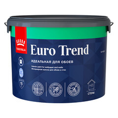 Краска моющаяся Tikkurila/Tikkivala Euro Trend база A белая 9 л - фото 3