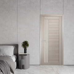 Дверь межкомнатная Корса V2 900х2000 мм финишпленка капучино со стеклом - фото 2