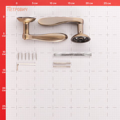 Ручка дверная Punto Salsa круглая розетка зеленая бронза - фото 2