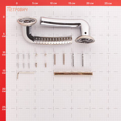 Ручка дверная Punto Logica круглая розетка матовый никель/хром - фото 2