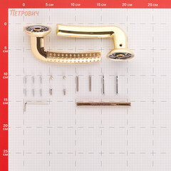 Ручка дверная Punto Logica круглая розетка золото - фото 2