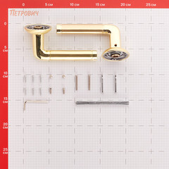 Ручка дверная Punto Rex круглая розетка золото - фото 2