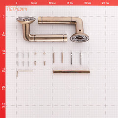 Ручка дверная Punto Rex круглая розетка зеленая бронза - фото 2