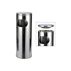 Изображение товара Урна-пепельница G-Teq 18 л нержавеющая сталь хром