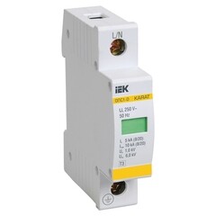 Изображение товара Ограничитель напряжения IEK Karat УЗИП ОПС1-D 230 В 1P (MOP20-1-D)