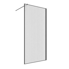 Душевая перегородка RGW WA 08B черная 100х195 см стекло рифленое 8 мм