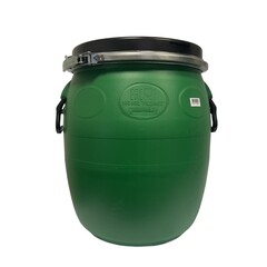 Изображение товара Бочка для жидких/сыпучих веществ 65 л полиэтиленовая широкая горловина зеленая