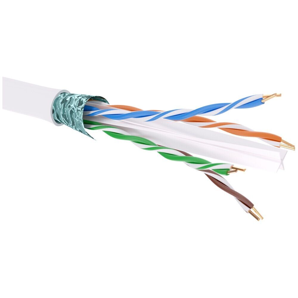 Изображение товара Интернет-кабель DKC F/UTP CAT6 4х2х0,58 мм экранированный белый 305 м
