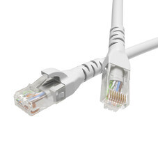 Патч-корд компьютерный U/UTP CAT5е 4х2х0,2 мм LSZH DKC белый (1 м)