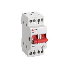 Трехпозиционный переключатель EKF PROxima ТПС-63 2P 32А 230 В на DIN-рейку (TPS232) - фото 2