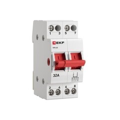 Трехпозиционный переключатель EKF PROxima ТПС-63 2P 32А 230 В на DIN-рейку (TPS232) - фото 1